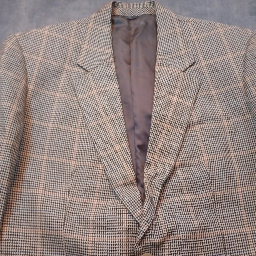 Mens Blazer Sports Coat Jacket‎ Houndstooth Single Breasted 2 Button Notch Lapel